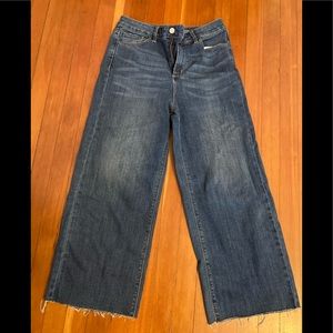 Ankle length flare jeans